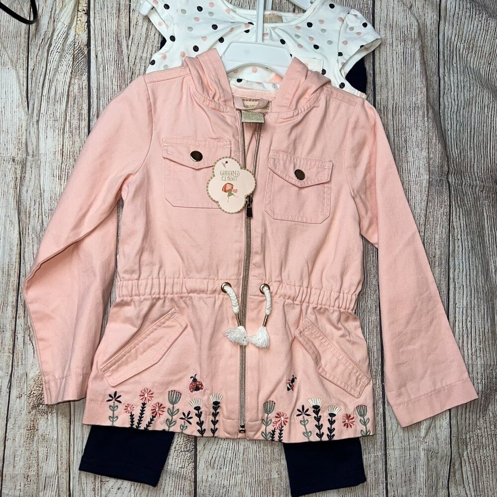 Gillian’s Closet Girls 4T Jacket Outfit Set NEW Knit Pants